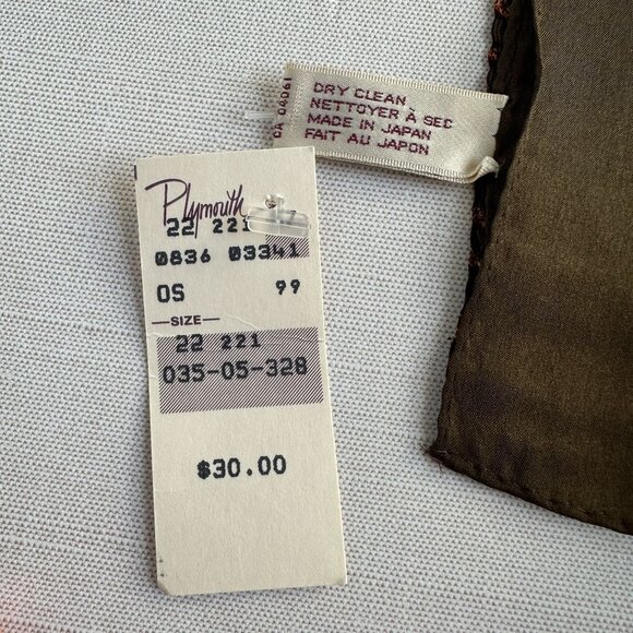 Anne Klein for Vera Silk Scarf NWOT Gold Paisley 11x50 Vintage - Picture 5 of 7